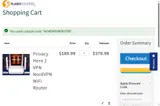 NORDVPNROUTER coupon verification screenshot