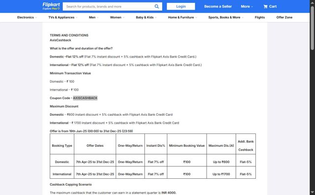 Flipkart checkout page showing Flipkart coupon code box | Screenshot taken by SimplyCodes community member on Sep 3, 2025