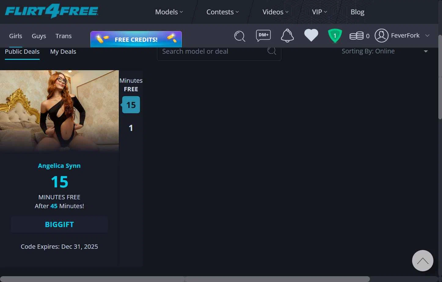 Flirt4Free checkout page showing Flirt4Free promo code box | Screenshot taken by SimplyCodes community member on Dec 28, 2025
