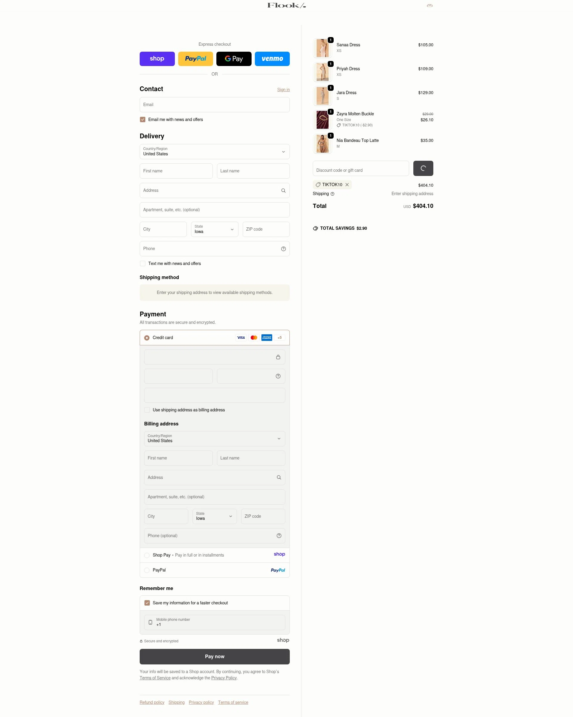 Flook The Label checkout page showing Flook The Label promo code box | Screenshot taken by SimplyCodes community member on Jan 3, 2026