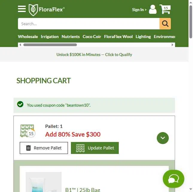 Flora Flex checkout page showing Flora Flex promo code box | Screenshot taken by SimplyCodes community member on Jun 1, 2025
