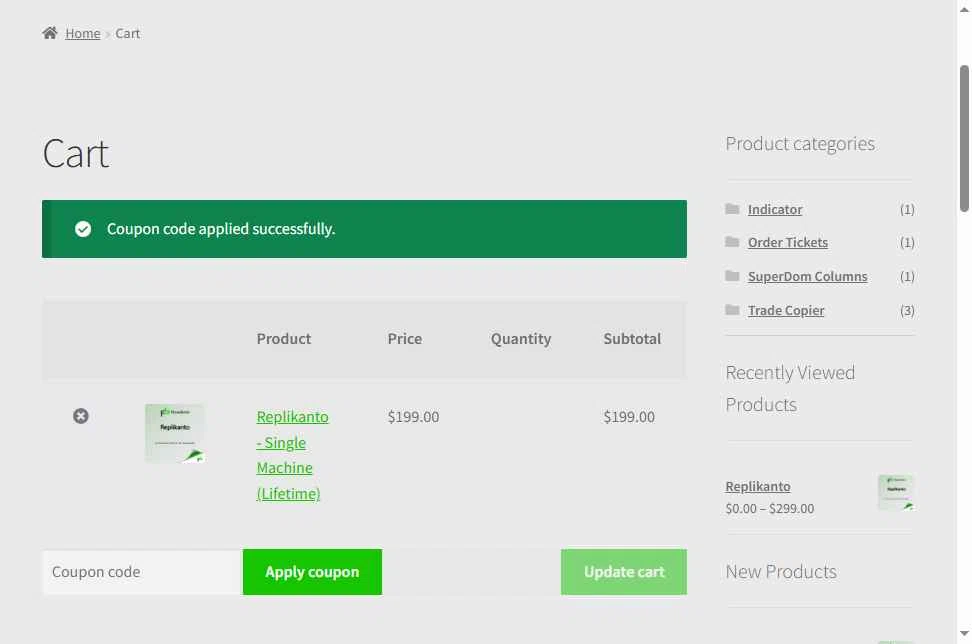 FlowBots checkout page showing FlowBots coupon code box | Screenshot taken by SimplyCodes community member on Jan 17, 2026