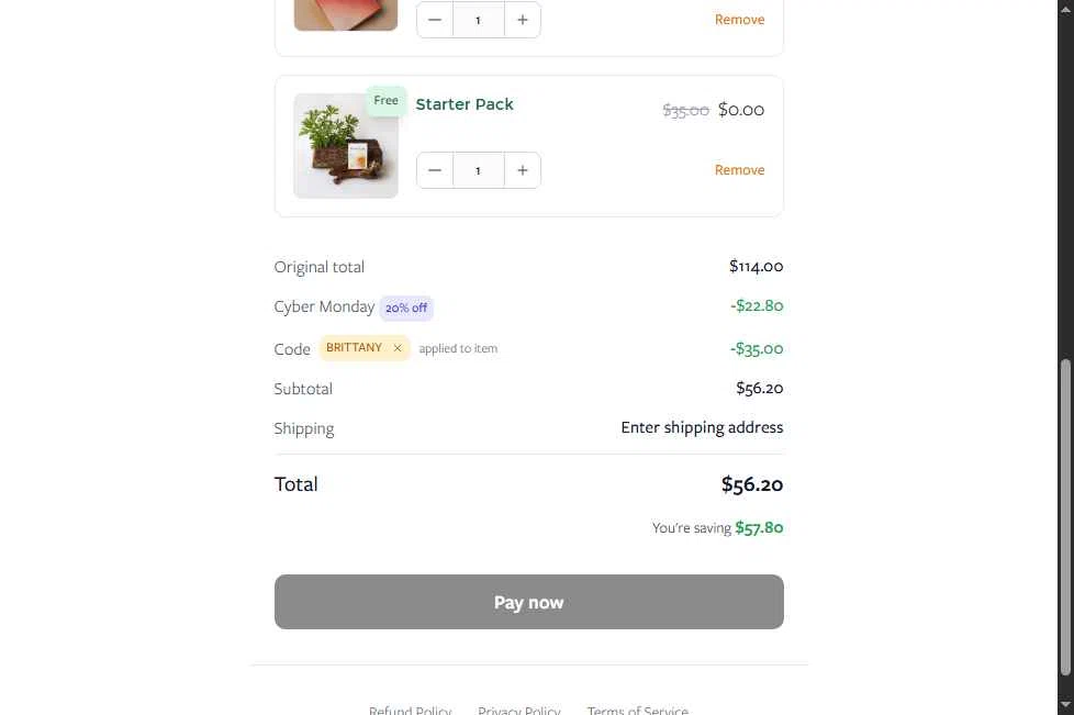 Flowdose checkout page showing Flowdose promo code box | Screenshot taken by SimplyCodes community member on Dec 27, 2025
