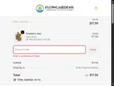 Flow Gardens coupon verification screenshot