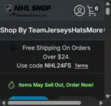 NHLGIFT15 coupon verification screenshot