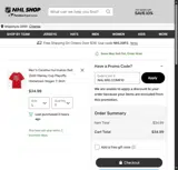 NHLWELCOME10 coupon verification screenshot