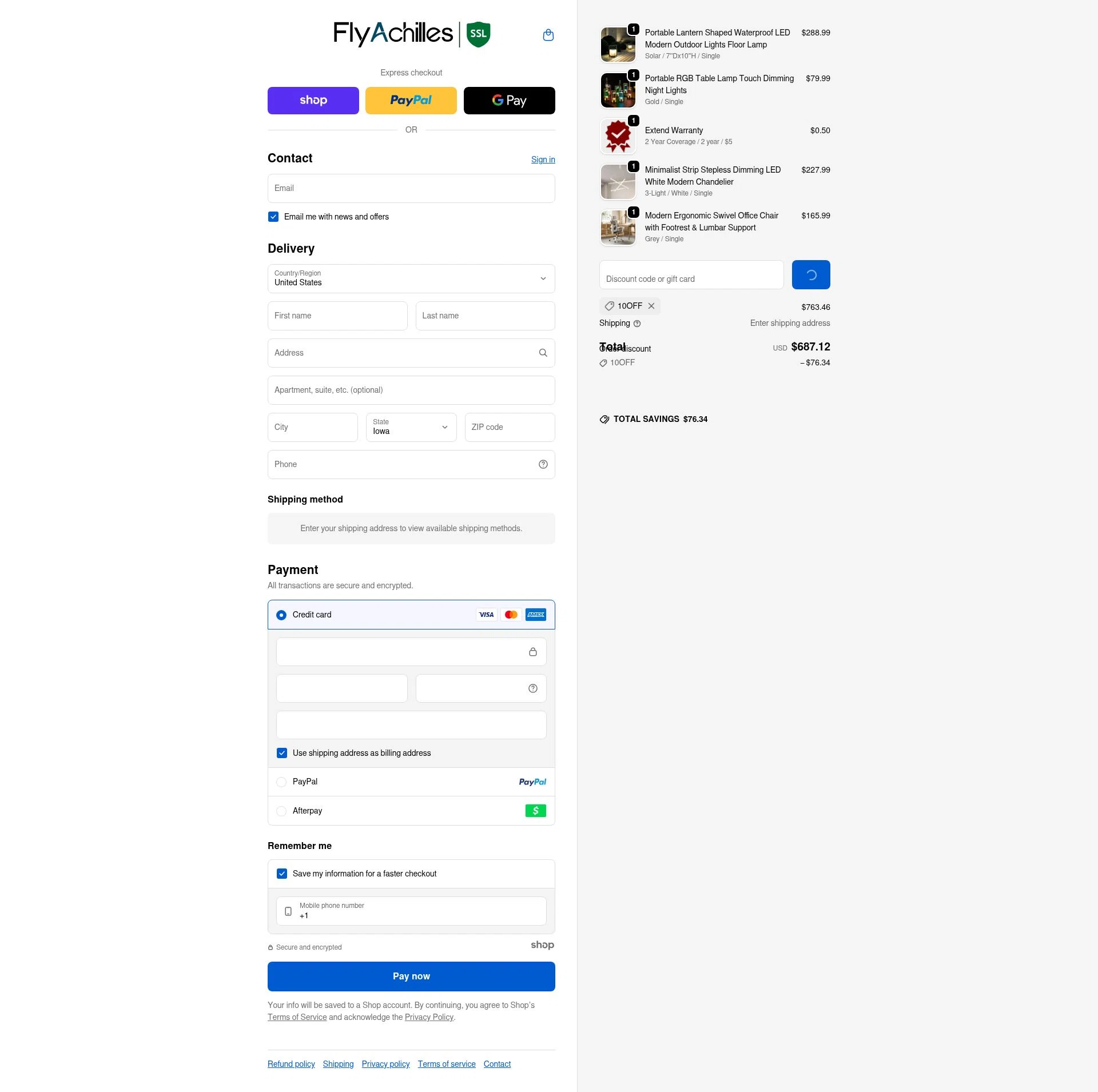 FlyAchilles checkout page showing FlyAchilles promo code box | Screenshot taken by SimplyCodes community member on Dec 30, 2025