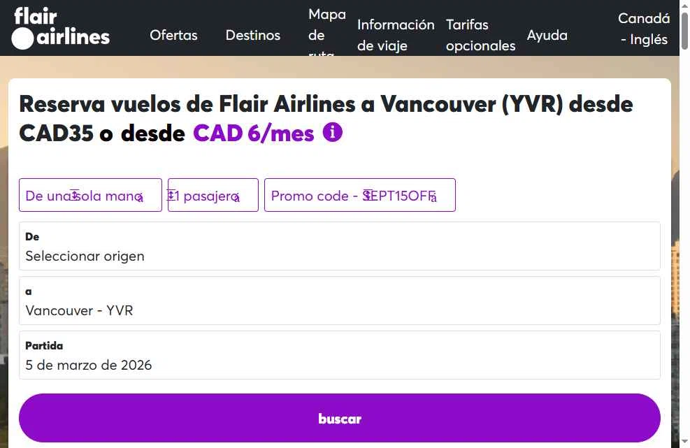Flair Airlines checkout page showing Flair Airlines promo code box | Screenshot taken by SimplyCodes community member on Feb 4, 2026