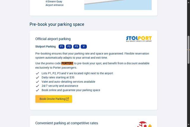 Porter Airlines checkout page showing Porter Airlines promo code box | Screenshot taken by SimplyCodes community member on Sep 11, 2025