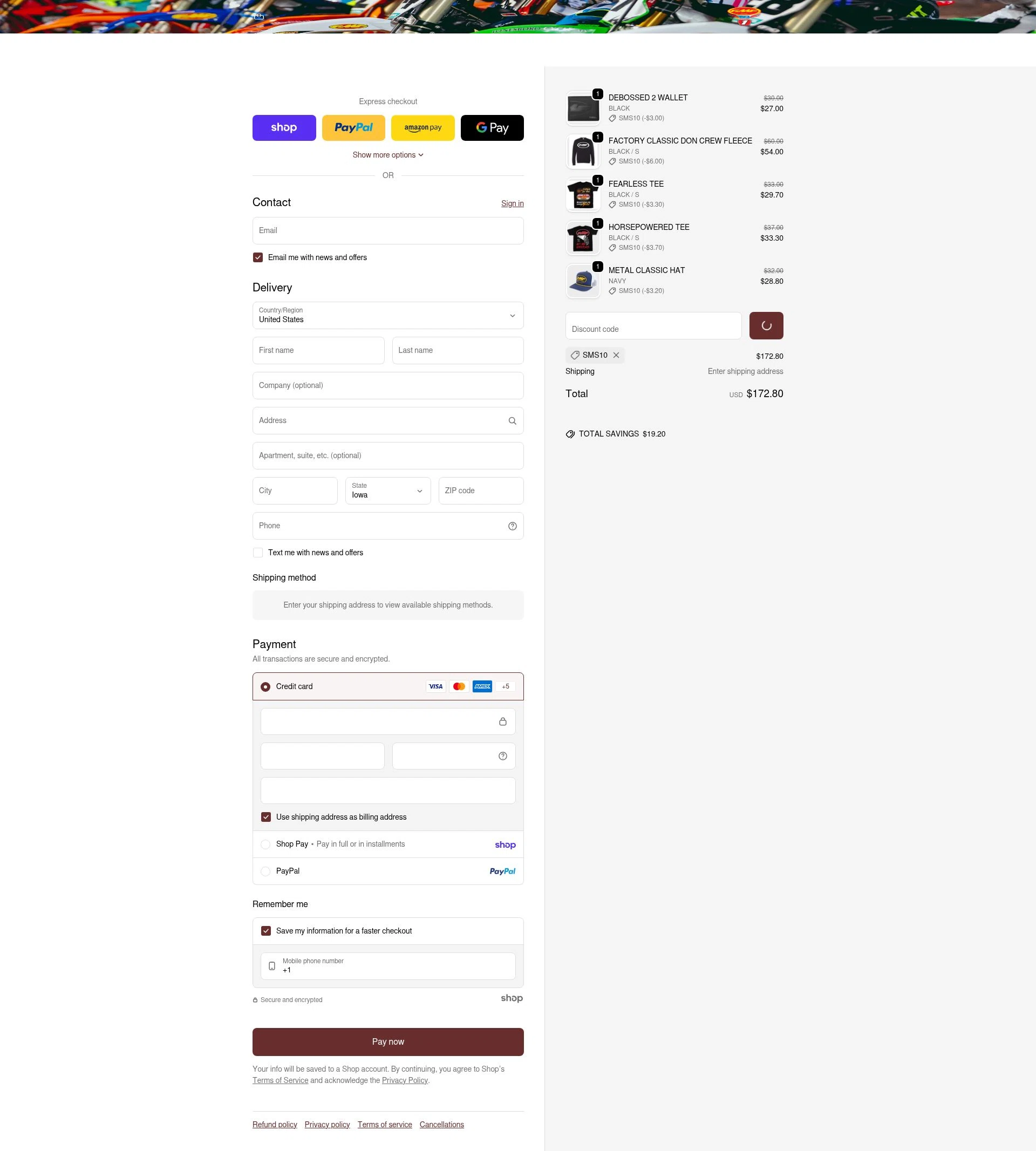 FMF checkout page showing FMF discount code box | Screenshot taken by SimplyCodes community member on Jan 28, 2026