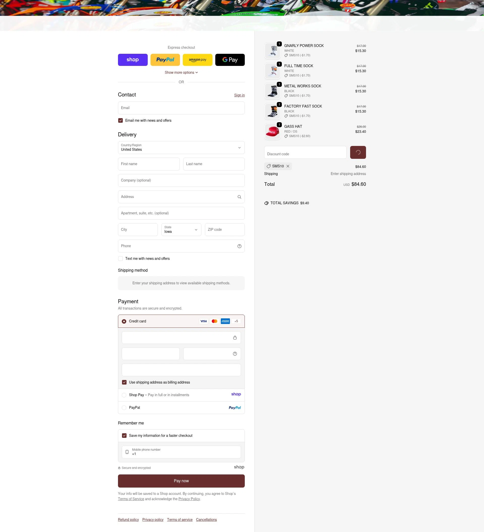 FMF checkout page showing FMF discount code box | Screenshot taken by SimplyCodes community member on Jan 4, 2026