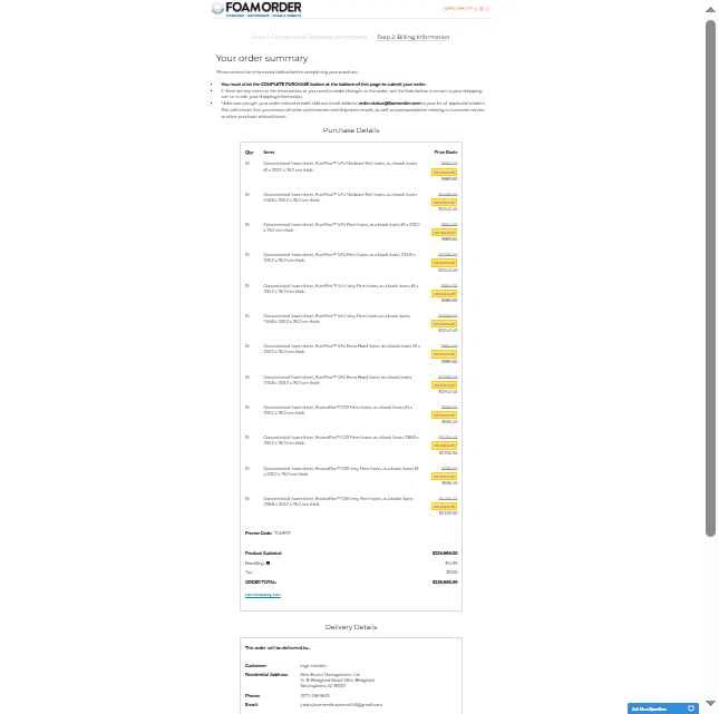 FoamOrder checkout page showing FoamOrder promo code box | Screenshot taken by SimplyCodes community member on May 15, 2025