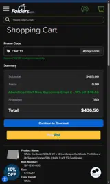 CART10 coupon verification screenshot
