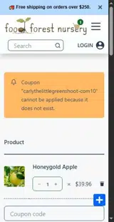 carlythelittlegreenshoot-com10 coupon verification screenshot