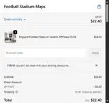 Football Stadium Maps coupon verification screenshot