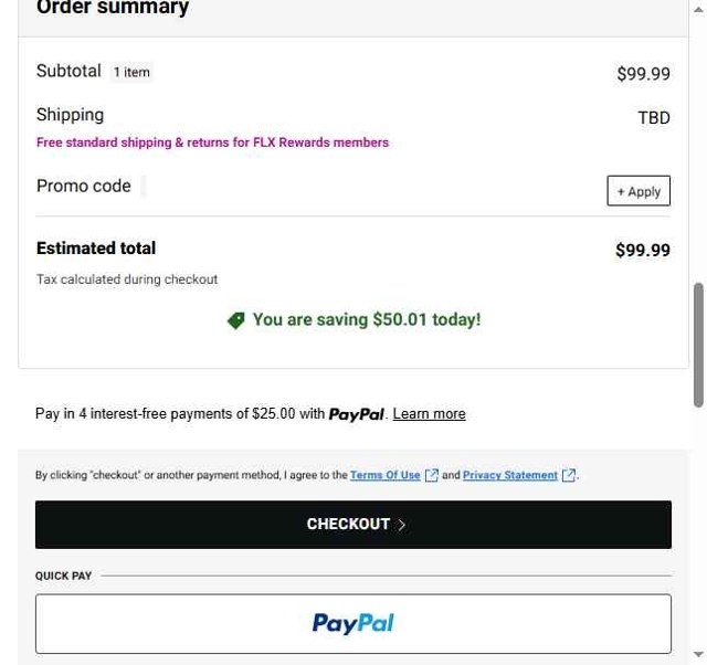 Foot Locker checkout page showing Foot Locker promo code box | Screenshot taken by SimplyCodes community member on Jun 26, 2025