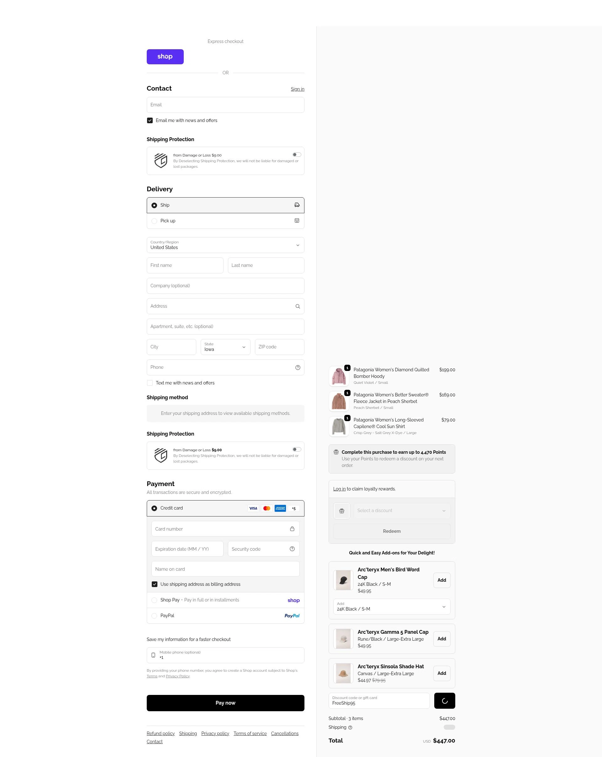 Footprint USA checkout page showing Footprint USA promo code box | Screenshot taken by SimplyCodes community member on Feb 21, 2026