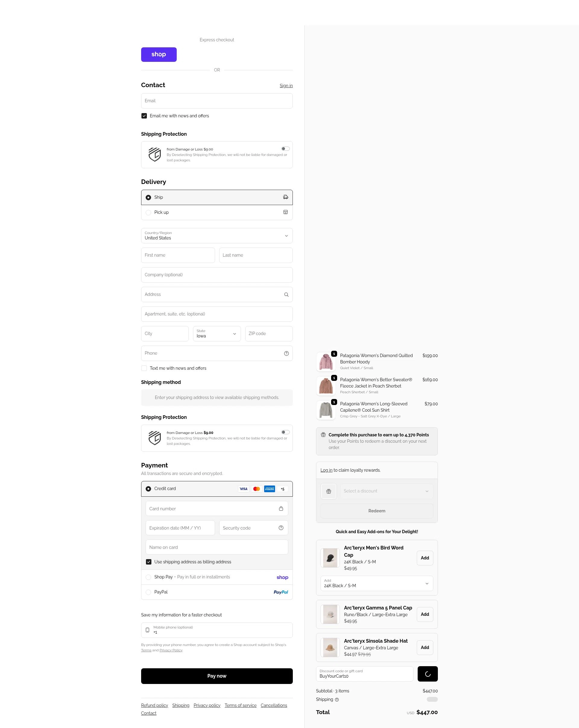 Footprint USA checkout page showing Footprint USA promo code box | Screenshot taken by SimplyCodes community member on Feb 21, 2026