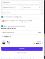 BARBEND5 coupon verification screenshot
