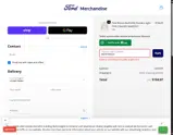 The Ford Merchandise Store coupon verification screenshot