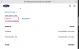 The Ford Merchandise Store coupon verification screenshot