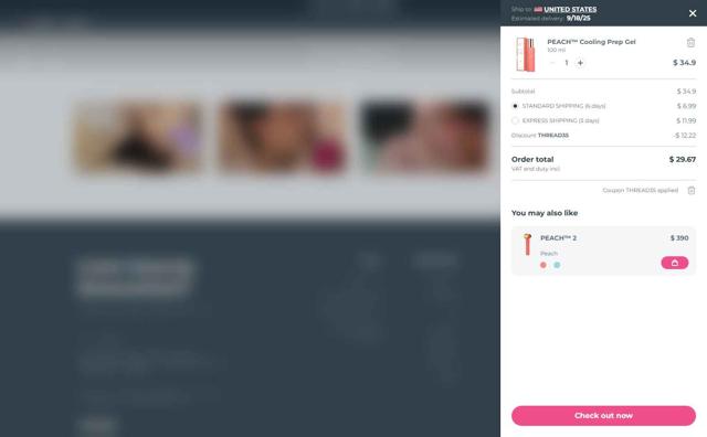 Foreo checkout page showing Foreo coupon code box | Screenshot taken by SimplyCodes community member on Sep 13, 2025