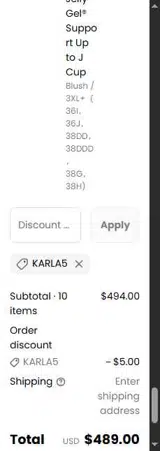 KARLA5 coupon verification screenshot