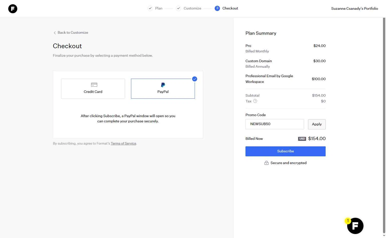 Format checkout page showing Format discount code box | Screenshot taken by SimplyCodes community member on Feb 4, 2026