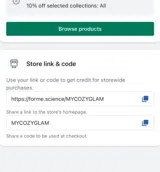 Forme coupon verification screenshot