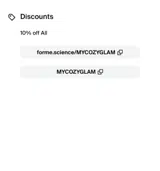 Forme coupon verification screenshot