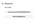 Forme coupon verification screenshot