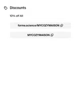 Forme coupon verification screenshot