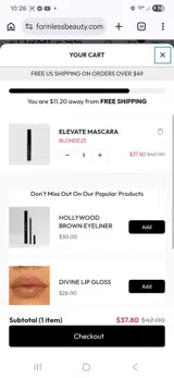 Formless Beauty coupon verification screenshot