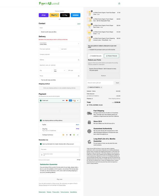 Formuland checkout page showing Formuland discount code box | Screenshot taken by SimplyCodes community member on Sep 2, 2025