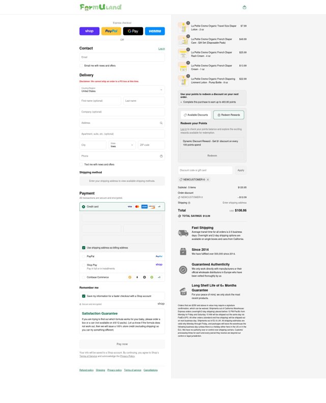 Formuland checkout page showing Formuland discount code box | Screenshot taken by SimplyCodes community member on Aug 28, 2025