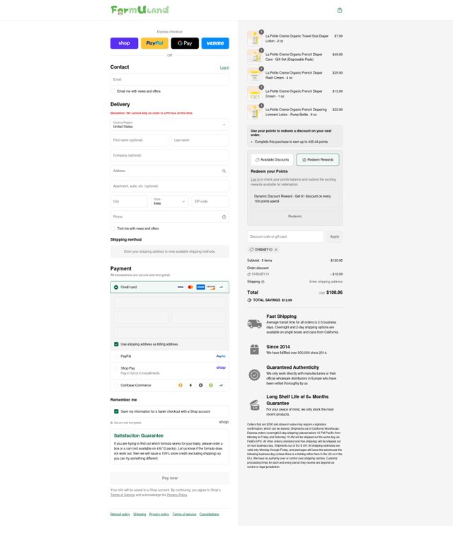 Formuland checkout page showing Formuland discount code box | Screenshot taken by SimplyCodes community member on Sep 2, 2025
