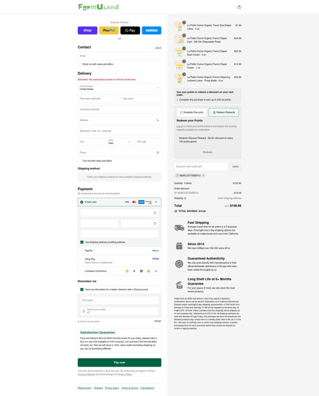 Formuland checkout page showing Formuland discount code box | Screenshot taken by SimplyCodes community member on Sep 6, 2025