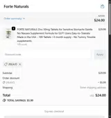20LAJO coupon verification screenshot