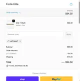 Fortis Elite coupon verification screenshot