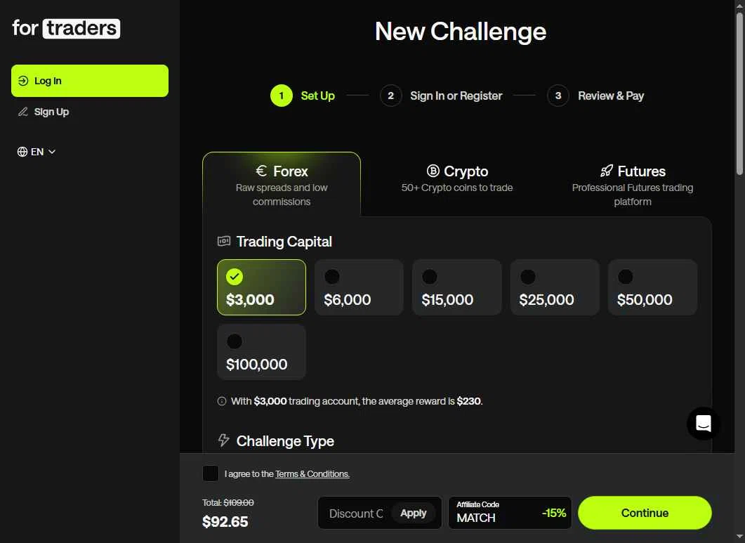 For Traders checkout page showing For Traders discount code box | Screenshot taken by SimplyCodes community member on Feb 9, 2026