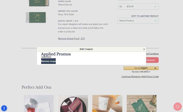 ForYourParty checkout page showing ForYourParty promo code box | Screenshot taken by SimplyCodes community member on Aug 22, 2025