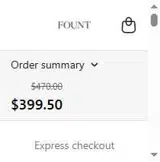 Fount coupon verification screenshot