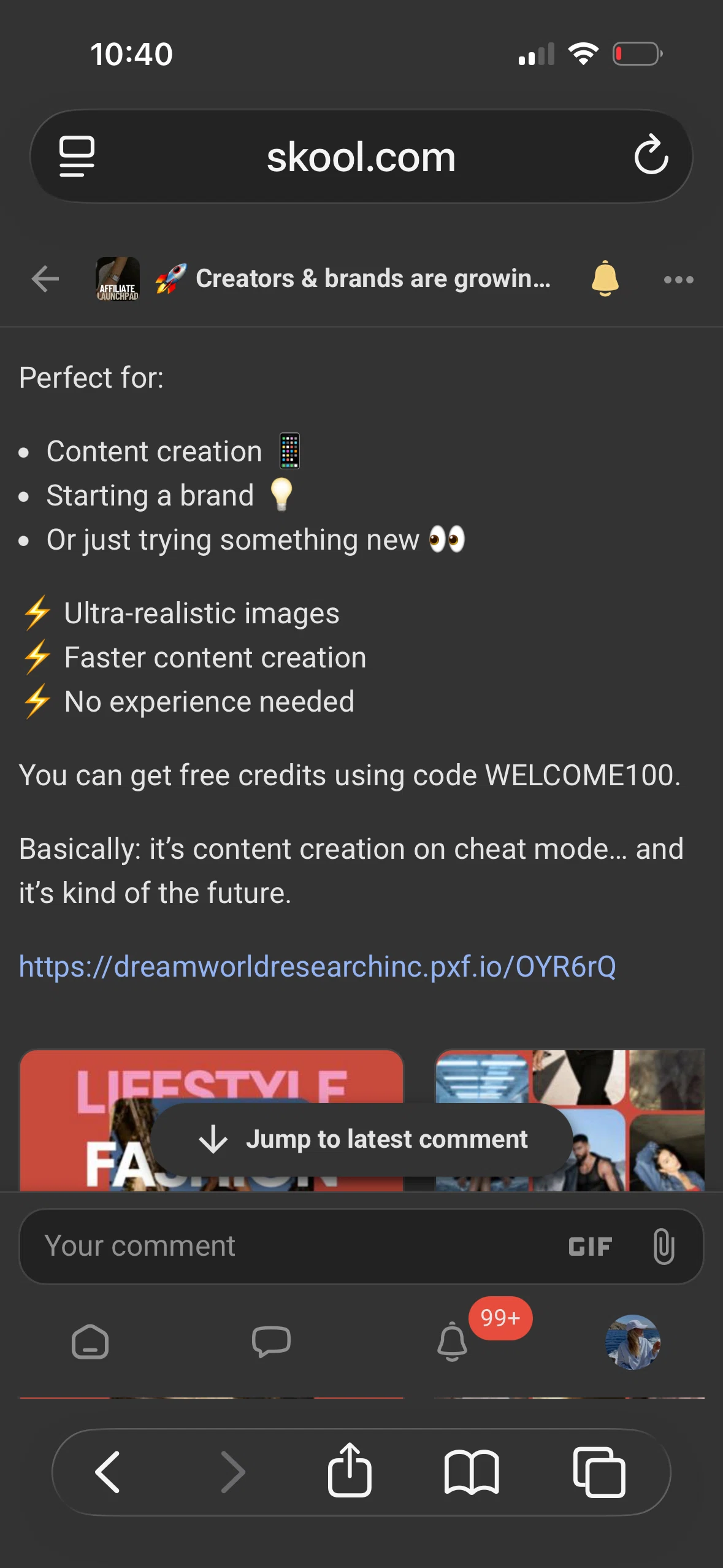 Foxy AI promo code screenshot showing code WELCOME100 applied at Foxy AI checkout page. Uploaded by SimplyCodes community member PennySpotter9173 on May 26, 2026