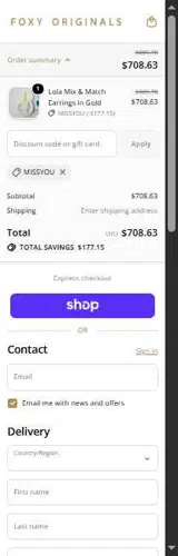 MISSYOU coupon verification screenshot