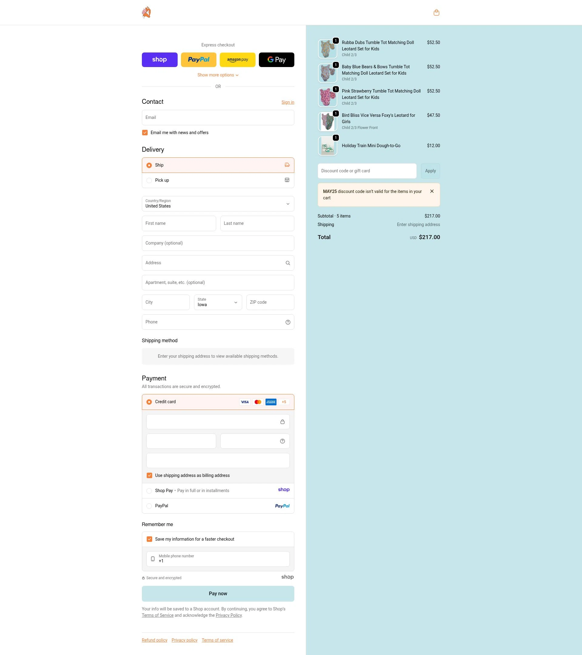 Foxy's Leotards checkout page showing Foxy's Leotards promo code box | Screenshot taken by SimplyCodes community member on Jan 4, 2026