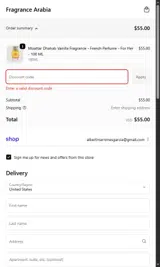 FRAGRANCE10 coupon verification screenshot