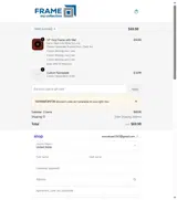 Frame My Collection coupon verification screenshot