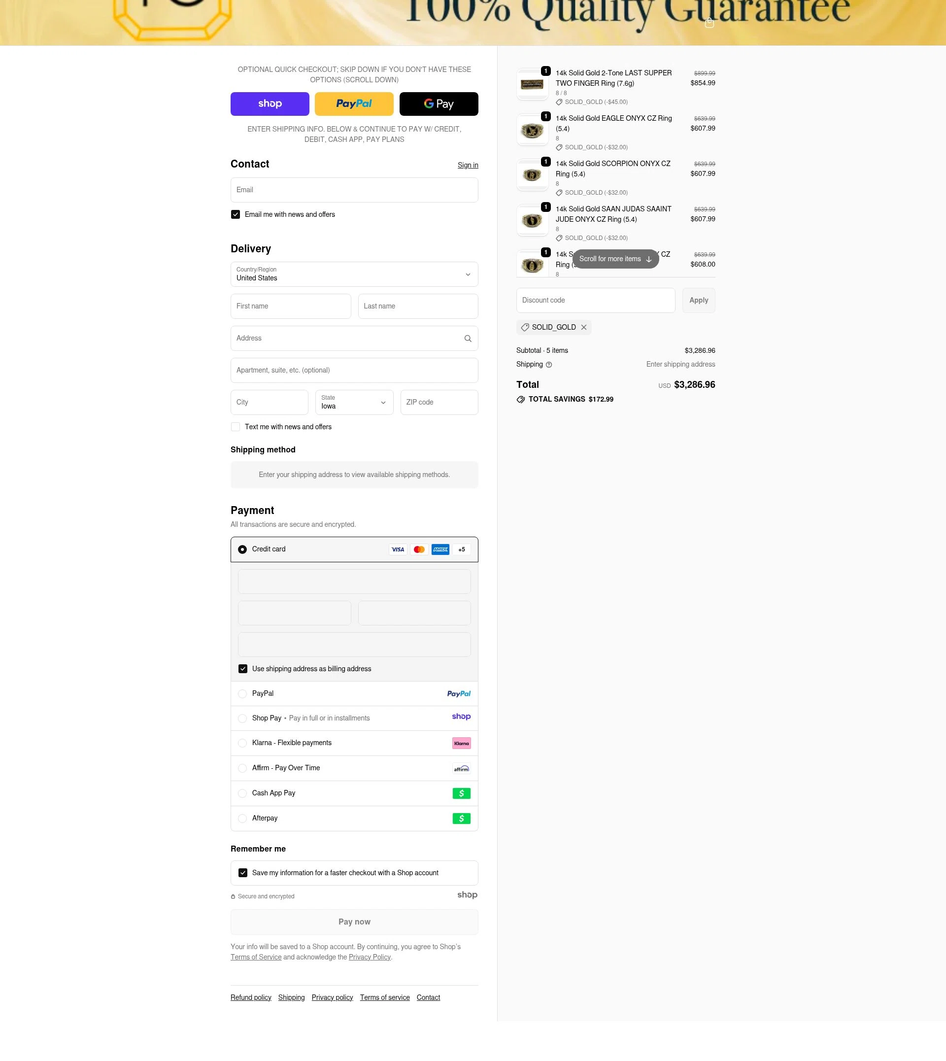 Fran & Co. Jewelry checkout page showing Fran & Co. Jewelry discount code box | Screenshot taken by SimplyCodes community member on Nov 27, 2025