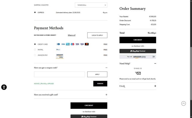 FRANKBROS checkout page showing FRANKBROS discount code box | Screenshot taken by SimplyCodes community member on Aug 19, 2025