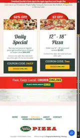 Online coupon verification screenshot